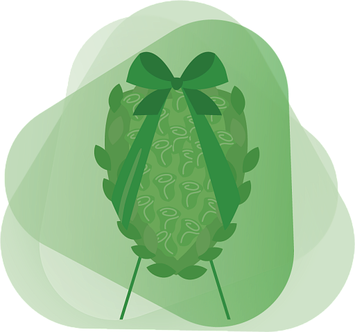 Венки из живых цветов